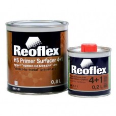 Акриловий грунт для авто Reoflex 4+1, 0,8 л + 0,2 затвер., сірий