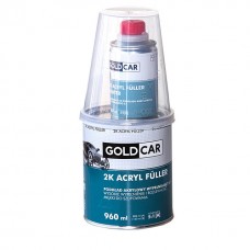 Акрилова грунтовка для авто GOLD CAR Base 2К HS 5+1, чорна 960 мл